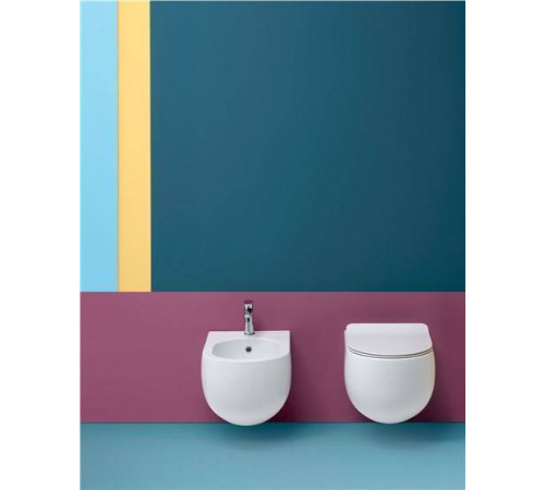 Биде подвесное Kerasan Flo 54х37 см 1 отверстие белое 312301