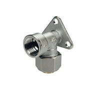 Угольник настенный Giacomini R572 20x2 мм Rp 1/2 латунь хромированный R572MX057
