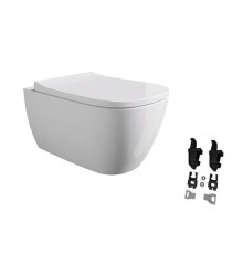 Унитаз подвесной Alice Wunder 53х31 см безободковый с сиденьем микролифт 45000101SET