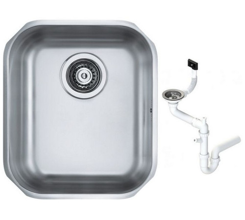 Мойка кухонная Alveus Variant 40 340х400х180 мм под столешницу с сифоном 1009013