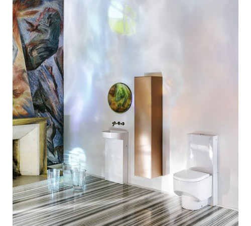 Унитаз напольный Laufen Sonar 53x37x43 см безободковый белый матовый 8.2334.1.757.000.1