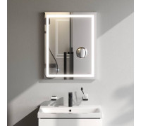 Зеркало настенное AM.PM Gem с LED-подсветкой часами и косметическим зеркалом 55 см M91AMOX0553WG