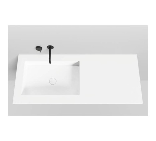 Раковина врезная снизу Salini Marea 60х40х12.8 см с переливом S-Stone белый матовый 1802214M