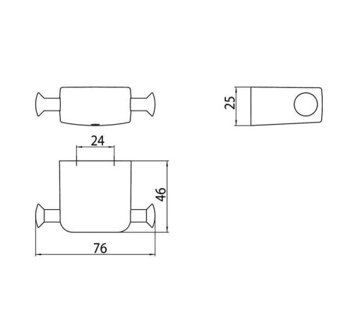Крючок для ванной двойной emco Trend подвесной хром 0278 001 00