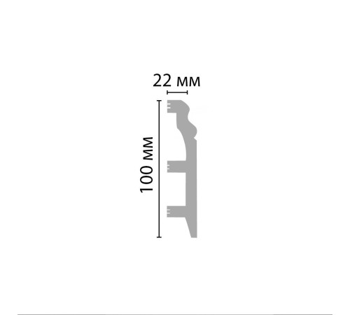 Плинтус напольный DECOMASTER D232 100 х 22 х 2400 мм D232-81 ДМ