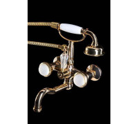 Смеситель для ванны с душем Boheme Satine золото глянцевое 293-ST