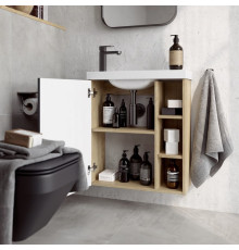 Корпус тумбы под умывальник AQUATON Alba левый дуб давос 600х700х250 мм ALB0106LDD