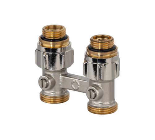 Узел радиаторный прямой Oventrop Multiflex R ZB 3/4 x 1/2 EK никелированный 101580083