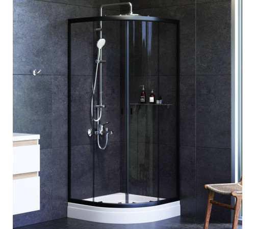 Душевое ограждение AM.PM X-Joy 80х80 см без поддона черный матовый W88G-205-080BT64