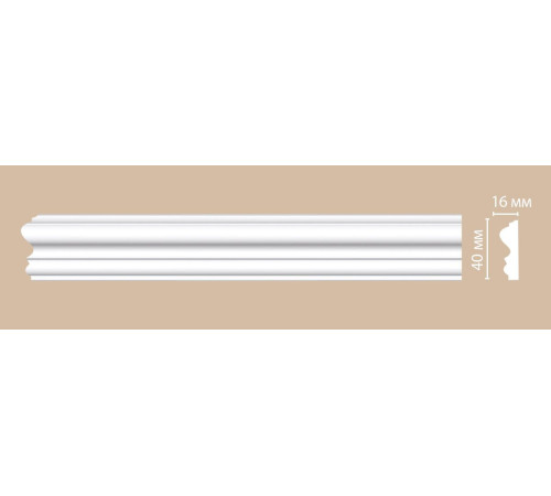 Молдинг гладкий DECOMASTER 97803F гибкий полиуретановый 40х16х2400 мм 97803F