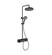 Душевая система со смесителем и каскадным изливом AQUAMET 260 мм черный AQM8009B