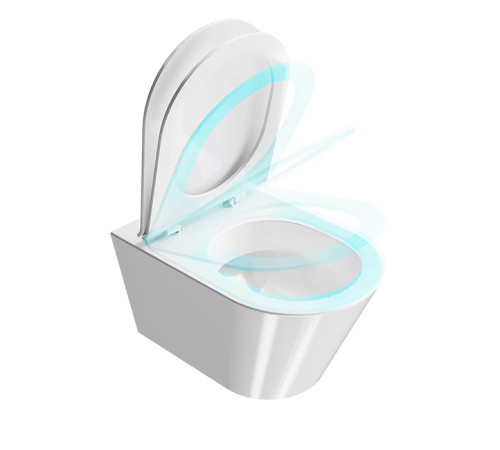 Унитаз подвесной Kerama Marazzi PLAZA Modern безободковый RIM UP+ белый глянцевый PLV.wc.02\WHT