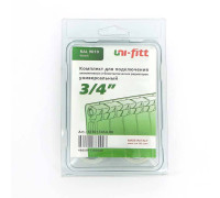 Комплект для подключения радиатора UNI-FITT 1x3/4 дюйма с силиконовой прокладкой RAL 9010 KIT0134SIL00