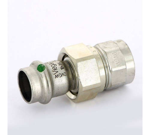 Муфта разъемная Viega Sanpress Inox 18х1/2 пресс-В с плоским уплотнением 437473