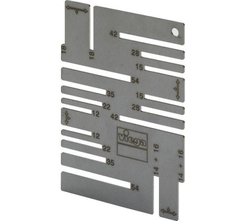 Шаблон Viega для маркировки глубины посадки металлических труб 12-54 мм 625085
