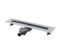 Трап линейный Boheme 60 см с решеткой и сифоном gun metal 981-60-GM