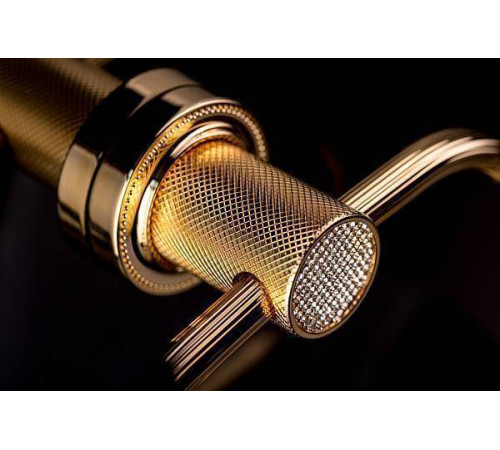 Дозатор для жидкого мыла Boheme Royal Cristal подвесной бронза черный кристалл 10932-BR-B