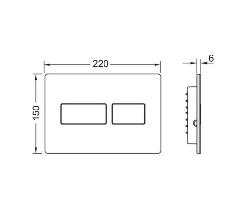 Панель смыва для унитаза TECE TECEsolid двойной смыв хром глянцевый 9240431
