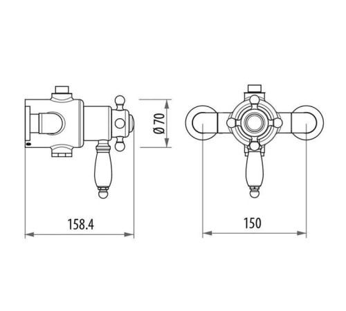 Термостатический смеситель Gattoni Termostatici золото TSRE940D0.I