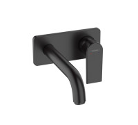 Смеситель для раковины hansgrohe Vernis Shape настенный внешняя часть 207 мм черный матовый 71578670