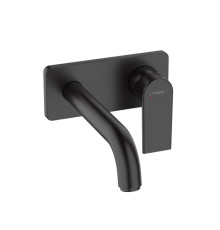 Смеситель для раковины hansgrohe Vernis Shape настенный внешняя часть 207 мм черный матовый 71578670