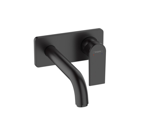 Смеситель для раковины hansgrohe Vernis Shape настенный внешняя часть 207 мм черный матовый 71578670