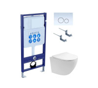 Комплект инсталляция Aquatek Standard и унитаз ЕВРОПА T AQ1900T-00 с сиденьем микролифт SET AQUATEK ЕВРОПА T KDI29