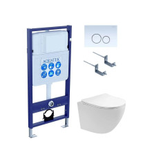 Комплект инсталляция Aquatek Standard и унитаз ЕВРОПА T AQ1900T-00 с сиденьем микролифт SET AQUATEK ЕВРОПА T KDI29