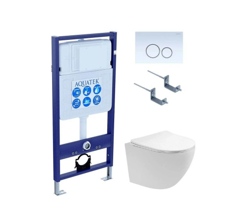 Комплект инсталляция Aquatek Standard и унитаз ЕВРОПА T AQ1900T-00 с сиденьем микролифт SET AQUATEK ЕВРОПА T KDI29
