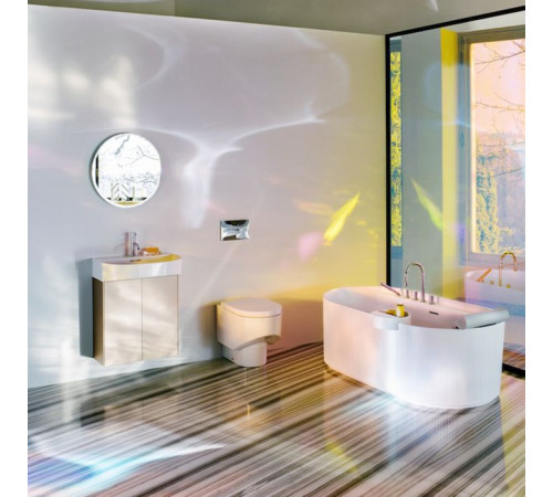 Унитаз напольный Laufen Sonar 53x37x43 см безободковый белый матовый 8.2334.1.757.000.1