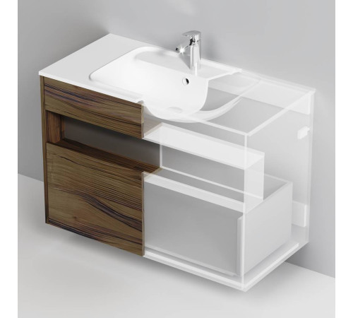 База под раковину AM.PM Func 100 см с нишей и 1 ящиком дуб крафт M8FFUX1001OF