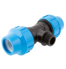 Тройник с наружной резьбой Джилекс 40х1 для труб ПНД 507858