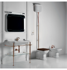 Консоль напольная с раковиной Kerasan Waldorf 100х55 см на 1 отв. бронза 4142K1bi/cr / 9196K3br / 811393br