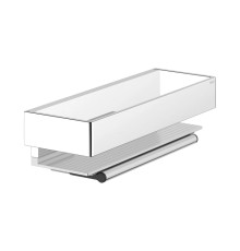 Полочка для душа Keuco Edition 11 со стеклоочистителем подвесная silver-anodized/хром 11159010000
