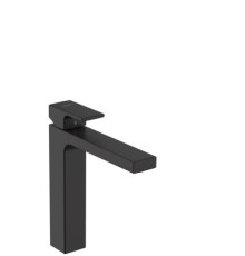 Смеситель для раковины hansgrohe Vernis Shape 190 однорычажный без сливного гарнитура матовый черный 71591670