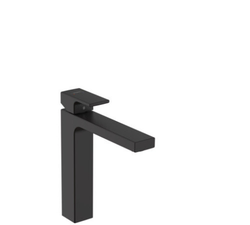 Смеситель для раковины hansgrohe Vernis Shape 190 однорычажный без сливного гарнитура матовый черный 71591670