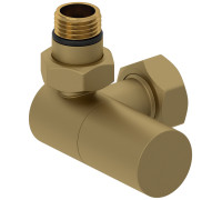 Вентиль регулировки температуры Сунержа 3D левый цилиндр G 1/2 x G 3/4 золото матовое 032-1402-1234