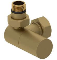 Вентиль регулировки температуры Сунержа 3D левый цилиндр G 1/2 x G 3/4 золото матовое 032-1402-1234