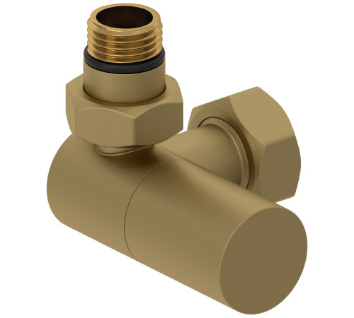 Вентиль регулировки температуры Сунержа 3D левый цилиндр G 1/2 x G 3/4 золото матовое 032-1402-1234