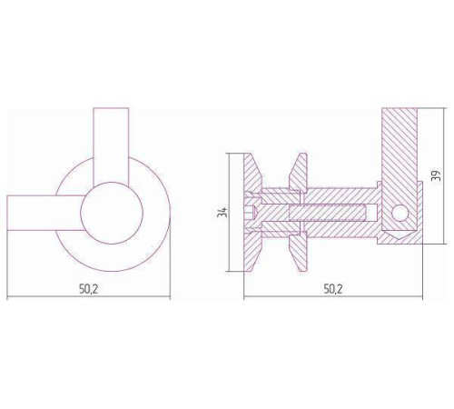 Крючок двойной подвесной Сунержа Виктория для полотенцесушителя матовый белый 30-2010-0002