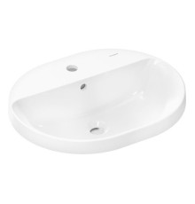 Раковина встраиваемая Hansgrohe Xuniva U 550х450 мм с отверстием под смеситель и переливом белый 60161450