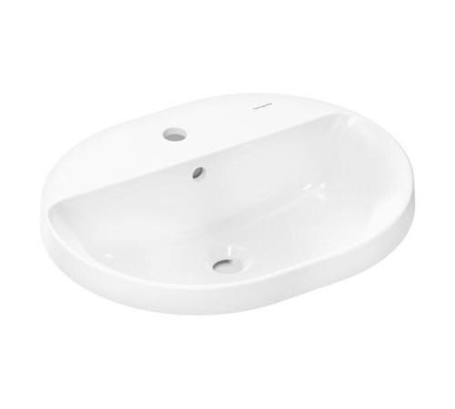 Раковина встраиваемая Hansgrohe Xuniva U 550х450 мм с отверстием под смеситель и переливом белый 60161450