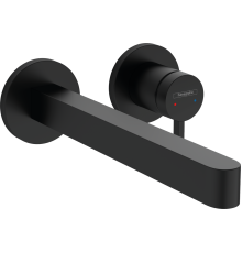 Смеситель для раковины Hansgrohe Finoris настенный на 2 отверстия излив 225 мм внешняя часть черный матовый 76050670