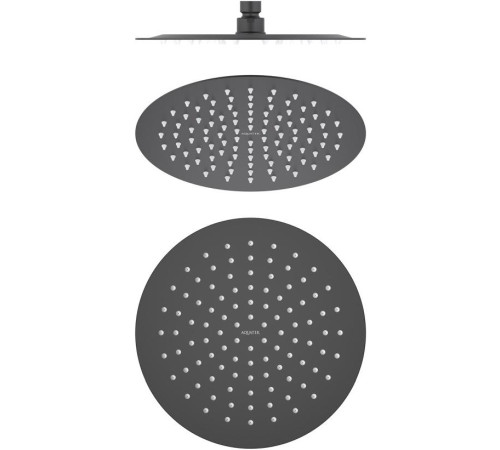 Верхний душ Aquanet AQ2073MB круглый 250х2 мм матовый черный AQ2073MB
