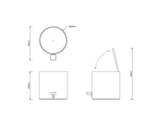 Ведро для мусора с педалью Decor Walther Universal белый 0615450