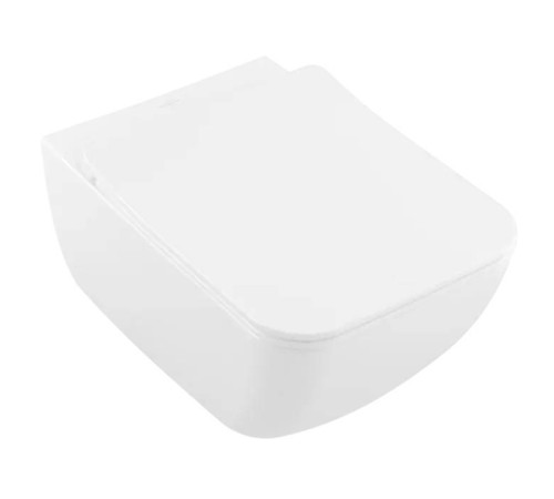 Унитаз подвесной Villeroy & Boch Venticello безободковый с сиденьем SlimSeat Line микролифт 4611RL01