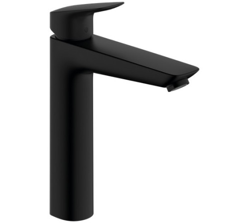 Смеситель для раковины Hansgrohe Logis 190 со сливным гарнитуром черный матовый 71090670