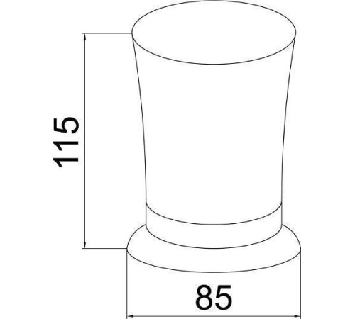 Стакан настольный Boheme Brillante 8.5х8.5х11.5 см хром 10441