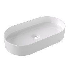 Раковина Ceramica Alice HIDE Stadium 65x35х12 см накладная белый глянцевый 31120101