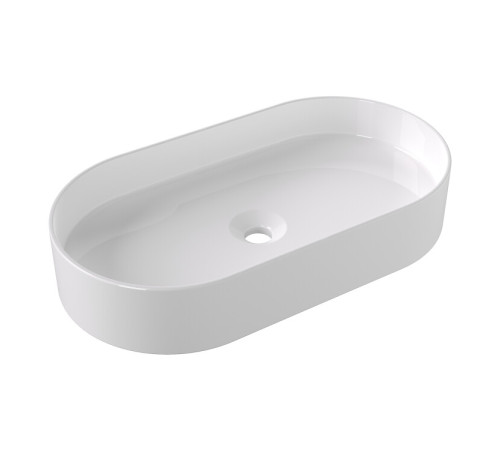 Раковина Ceramica Alice HIDE Stadium 65x35х12 см накладная белый глянцевый 31120101